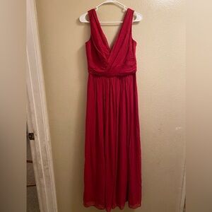 B4-Dessy Collection Elegant shocking pink Dress size 10 NWT